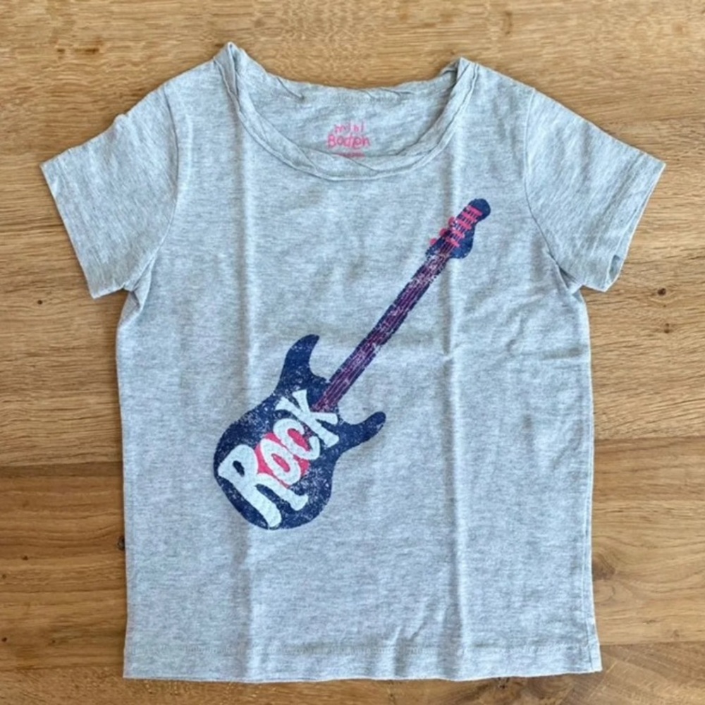 Rock N Roll Embroidered Guitar T-shirt
